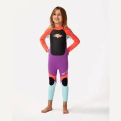 Rip Curl Groms Omega 3/2MM Full Length Back Zip Wetsuit Steamer