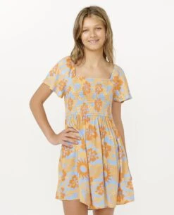 Rip Curl Sun Sol Shirred Dress – Girls (8-14 Years)