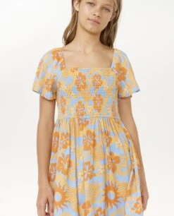 Rip Curl Sun Sol Shirred Dress – Girls (8-14 Years) -Rip Curl osi pimg 00pgdr 0030 4