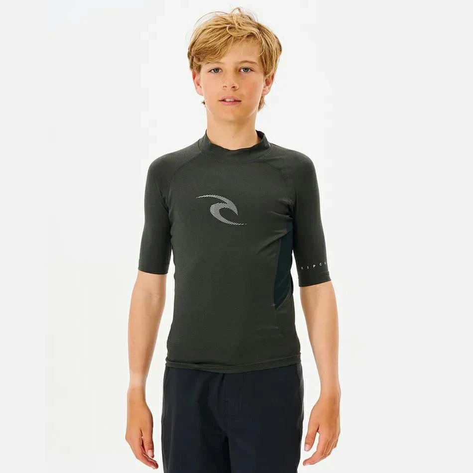 Rip Curl Waves Short Sleeve Rash Vest-Boy 1 Rip Curl Waves Short Sleeve Rash Vest-Boy