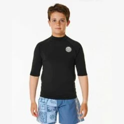 Rip Curl Icons UV Brushed Short Sleeve Rash Vest – Boys (8-16 Years)