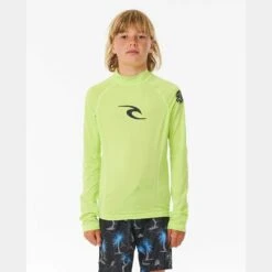 Rip Curl Brand Wave UV Long Sleeve Rash Vest – Boys (8-16 Years)