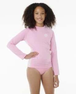 Rip Curl Icon UV Brushed Long Sleeve Rashvest – Girl (8-16 Years)