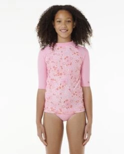 Rip Curl Summer Solstice Short Sleeve Rash Vest – Girls (8-16 Years)